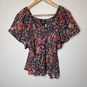 Angie Floral Blouse Boho Summer